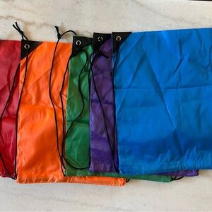 🛍️ 3/$15 Bundle of 5 Colorful Drawstring Bags Set